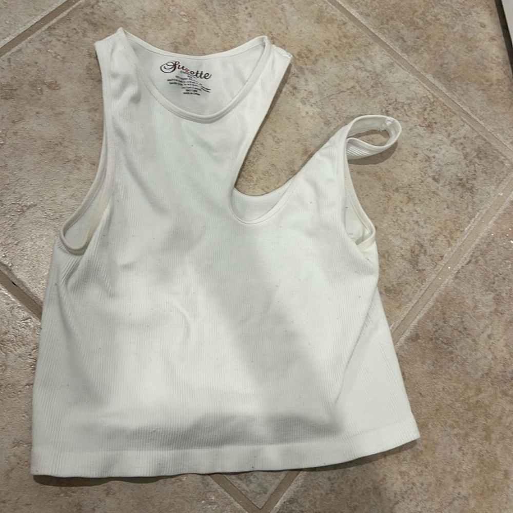One Shoulder Tank Top- O/S